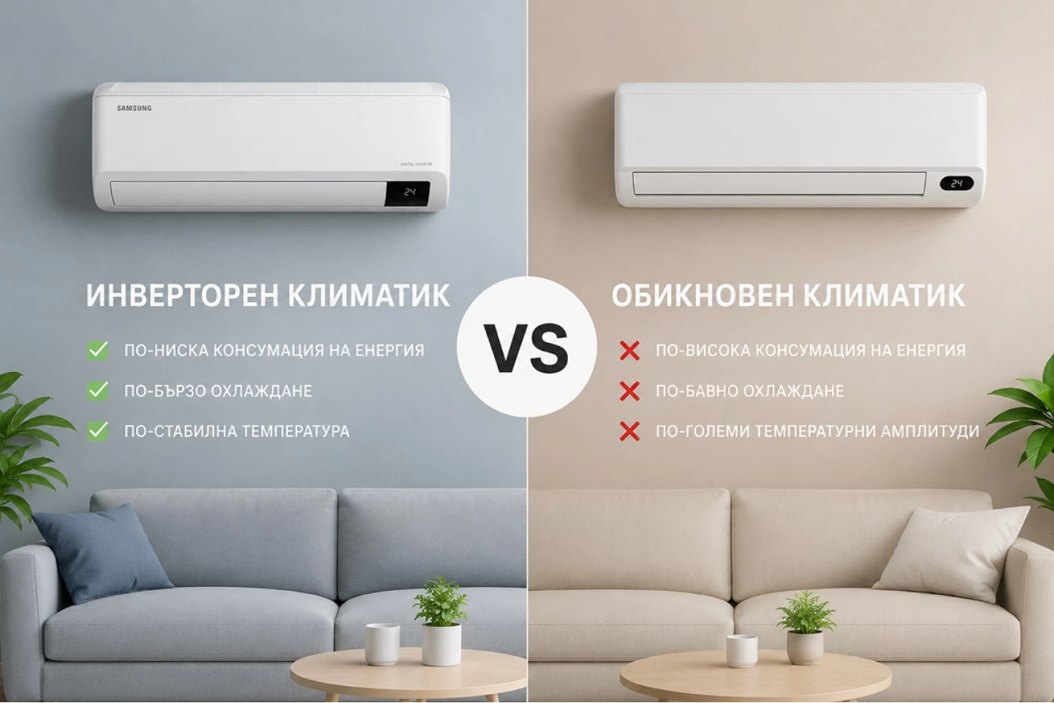 Инверторен или обикновен климатик е по-добър за лятото?