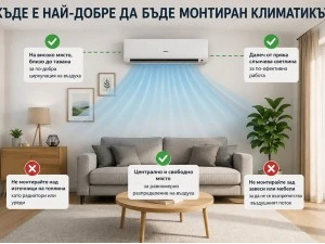 Къде е най-добре да бъде монтиран климатикът?