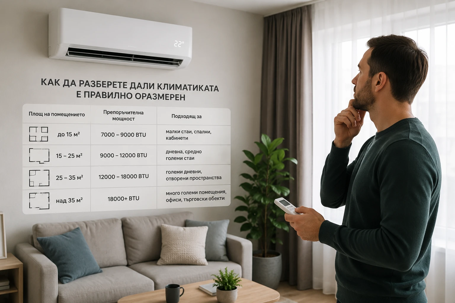 Как да разберете дали климатикът е правилно оразмерен