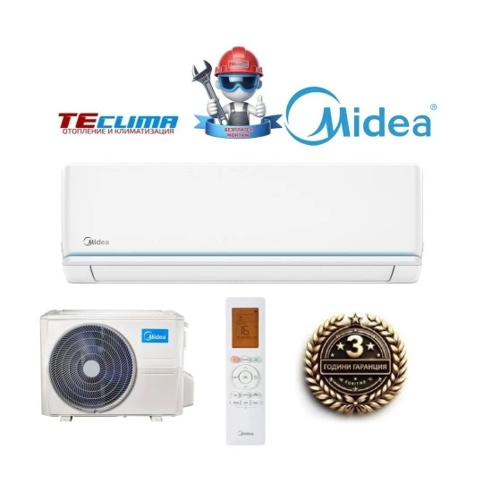 Инверторен климатик Midea Xtreme Eco AG2Eco-12NXD0-I (B)/ AG2Eco-12N8D0-O (B), 12 000 BTU, Клас А++